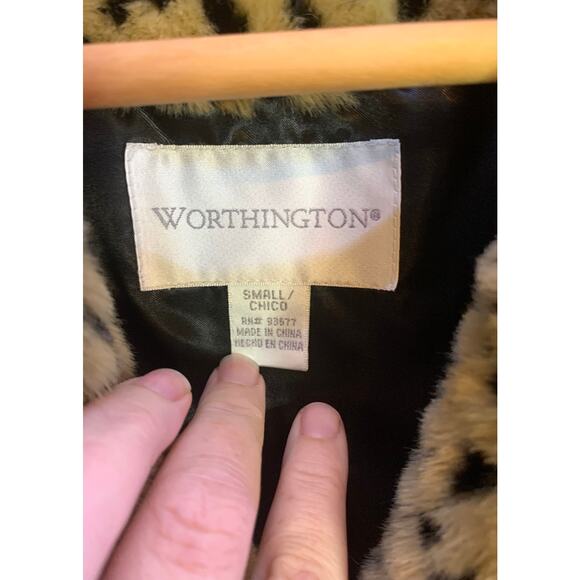 Vintage Worthington Leopard Faux Fur Peacoat, Women’s Size S, Mint Condition Y2K - Picture 6 of 13